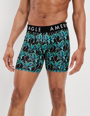 Buy American Eagle Men Green Tropical 6 Inches Flex Boxer Brief