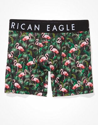 AEO Tropical Flamingos 6 Horizontal Fly Flex Boxer Brief