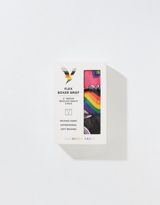 AEO Pride 6" Flex Boxer Brief 3-Pack