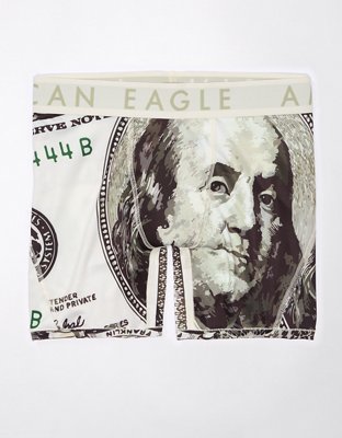 American Eagle Flex Boxer Brief 9 Inseam 100 Dollar Bill Pattern