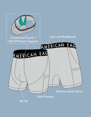 AEO Perforated 6" Flex Boxer Brief With Ball Pit Pouch
