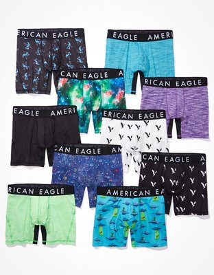 American Eagle AE Men's 2-Pack No Fly 6 Flex Boxer Briefs Size LARGE  Underwear AEO Boxer Brief