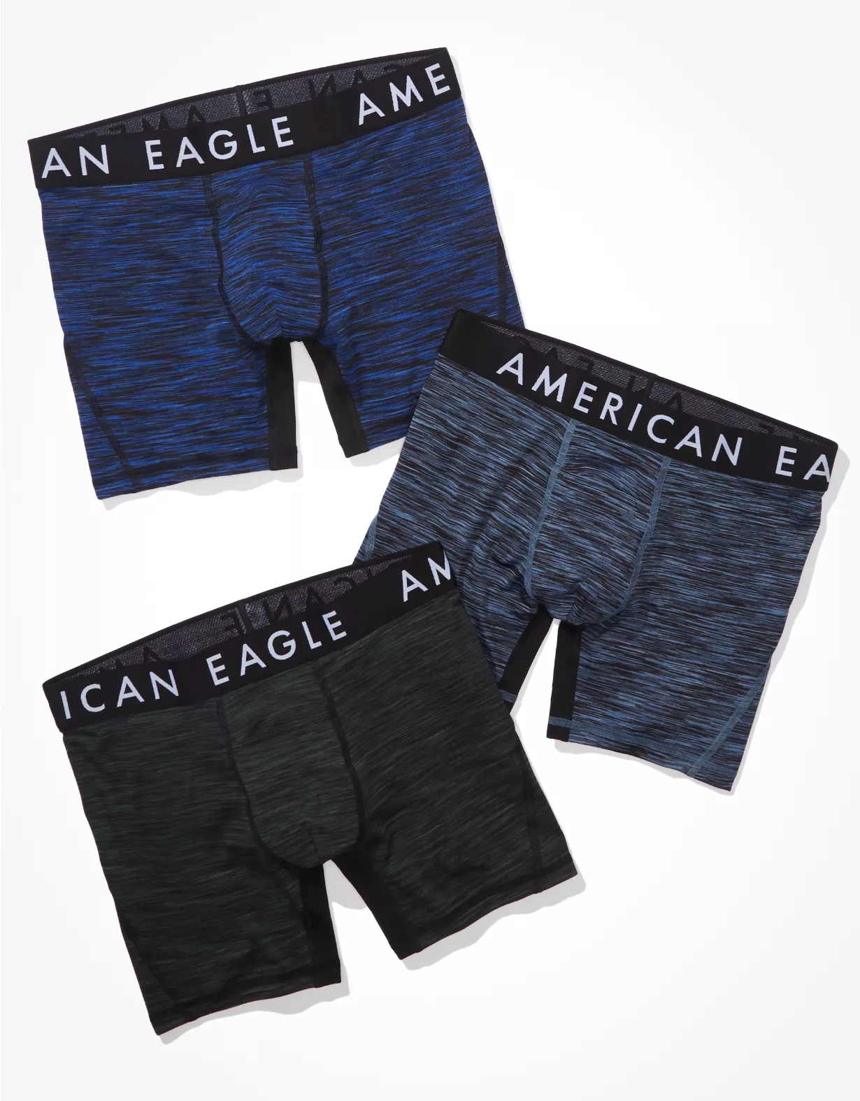 AEO Space Dye 6" Horizontal Fly Flex Boxer Brief 3-Pack