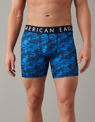 American Eagle AE Men's 3-Pack 6 Boxer Briefs XL EXTRA LARGE X-LARGE Boxer  Brief AEO Underwear Cotton (Floral Prints, Heather Blue Solid)