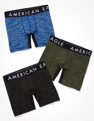 American Eagle Men's Blue Burger Legs 6 Flex Boxer Briefs, L