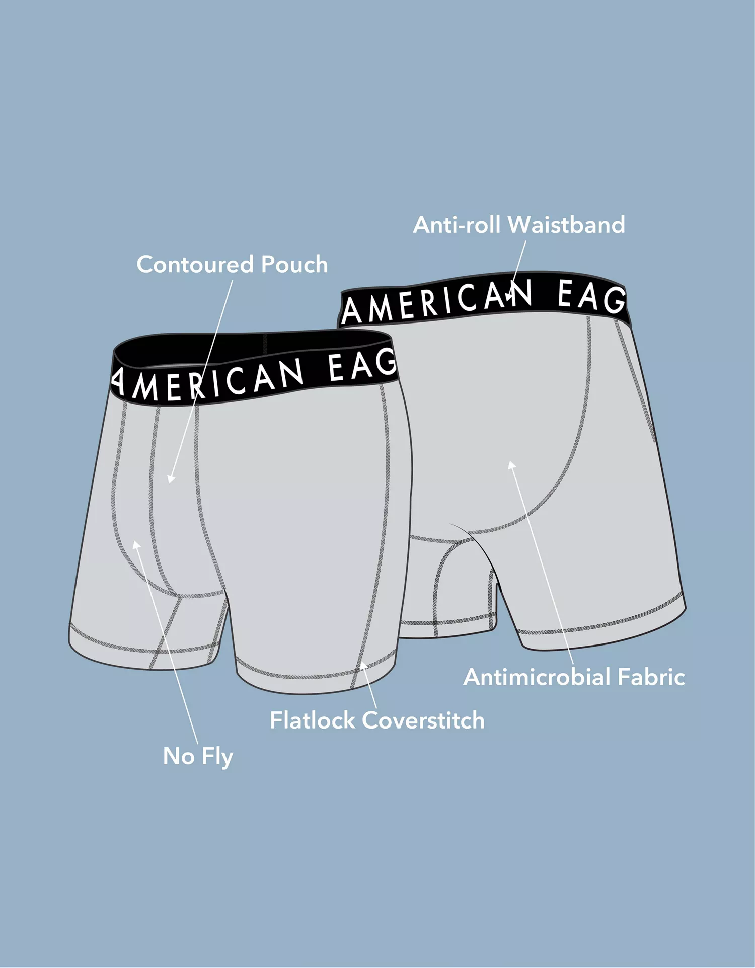 AEO Men's 6" Flex Boxer Brief - thumbnail 6