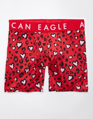 AEO Valentine Cheetah Hearts 6" Flex Boxer Brief