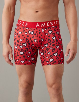 AEO Valentine Cheetah Hearts 6" Flex Boxer Brief