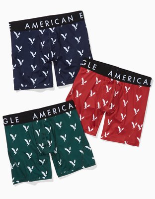 American Eagle Aeo Spacedye 6 In. Flex Boxer Brief 3 Pk., Underwear, Clothing & Accessories