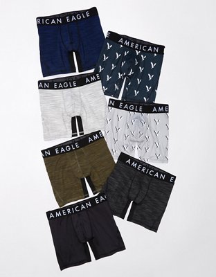 American Eagle AE Men's 2-Pack No Fly 6 Flex Boxer Briefs Large AEO  Underwear (Ball Pit Pouch-Pockets: Geometric, Pickles) at  Men's  Clothing store