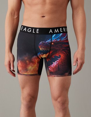 New American Eagle Men's 0189323 Cherries 6 Flex Boxer Brief, Aqua (XL) 