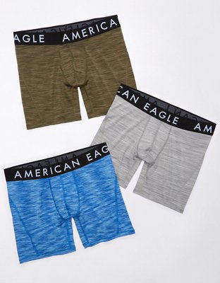 American Eagle Bright Christmas Lights 6 Inseam Black Flex Boxer Briefs  Men's M