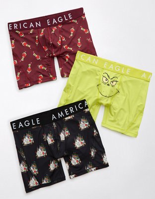 AEO Men's Holiday 6" Flex Boxer Brief 3-Pack