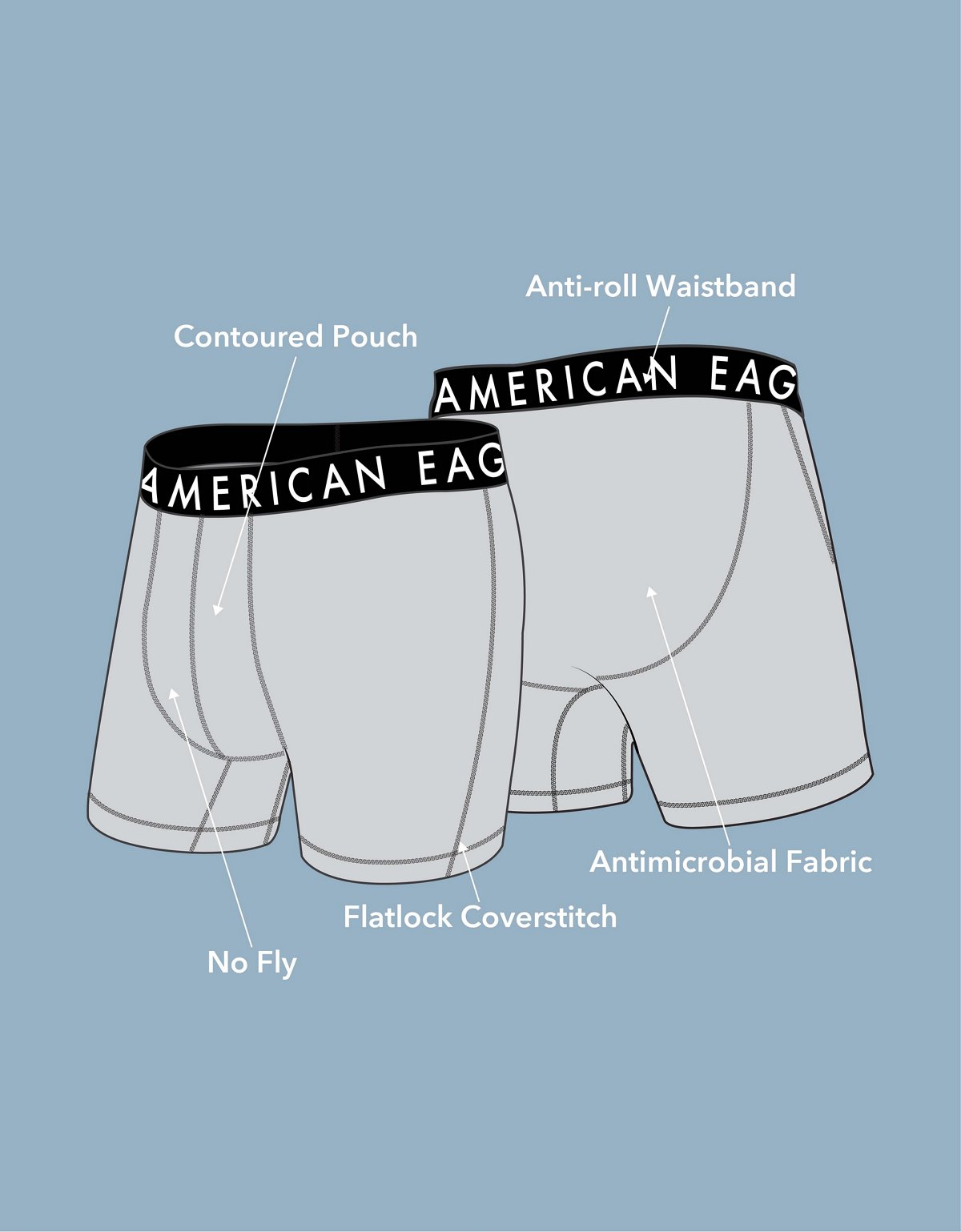 AEO 6" Flex Boxer Brief 5-Pack - image 3