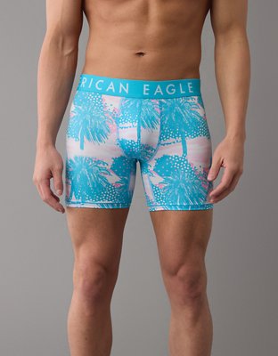 American Eagle Men's Blue Burger Legs 6 Flex Boxer Briefs, S Small, 8889-7  