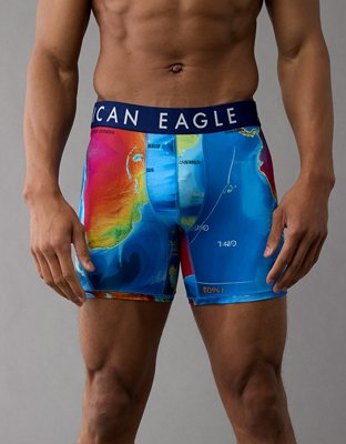 AEO Men's Weather Map 6" Flex Boxer Brief