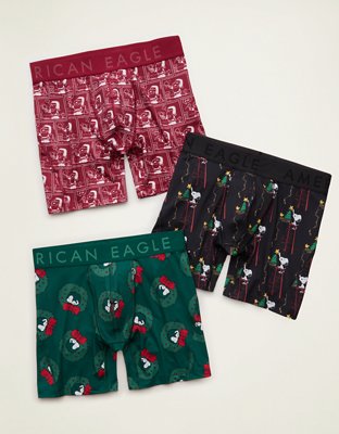 AEO Men's Snoopy 6" Flex Boxer Brief 3-Pack