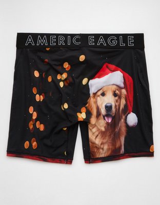 AEO Men's Santa Dog 6" Flex Boxer Brief