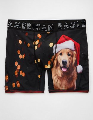 AEO Men's Santa Dog 6" Flex Boxer Brief