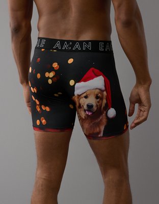 AEO Men's Santa Dog 6" Flex Boxer Brief