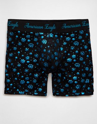 AEO Mens Metallic Snowflake 6 Flex Boxer Brief