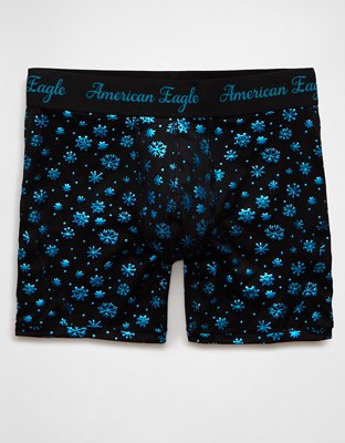 AEO Men's Metallic Snowflake 6" Flex Boxer Brief