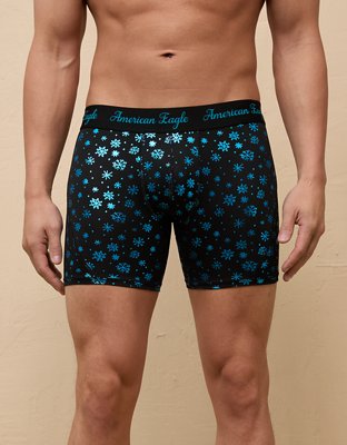 AEO Men's Metallic Snowflake 6" Flex Boxer Brief