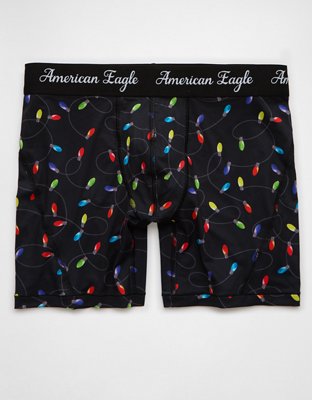 AEO Men's Christmas Lights 6" Flex Boxer Brief