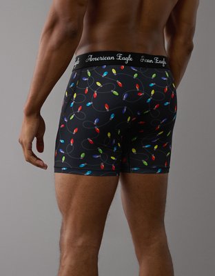 AEO Men's Christmas Lights 6" Flex Boxer Brief