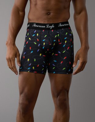 AEO Men's Christmas Lights 6" Flex Boxer Brief