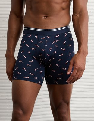 AEO Men's Candy Cane 6" Ultra Soft Boxer Brief