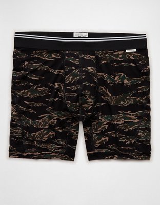 Caleçon boxeur ultradoux de 6 po pour hommes à imprimé camouflage tigré AEO