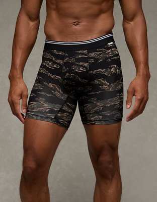 Caleçon boxeur ultradoux de 6 po pour hommes à imprimé camouflage tigré AEO
