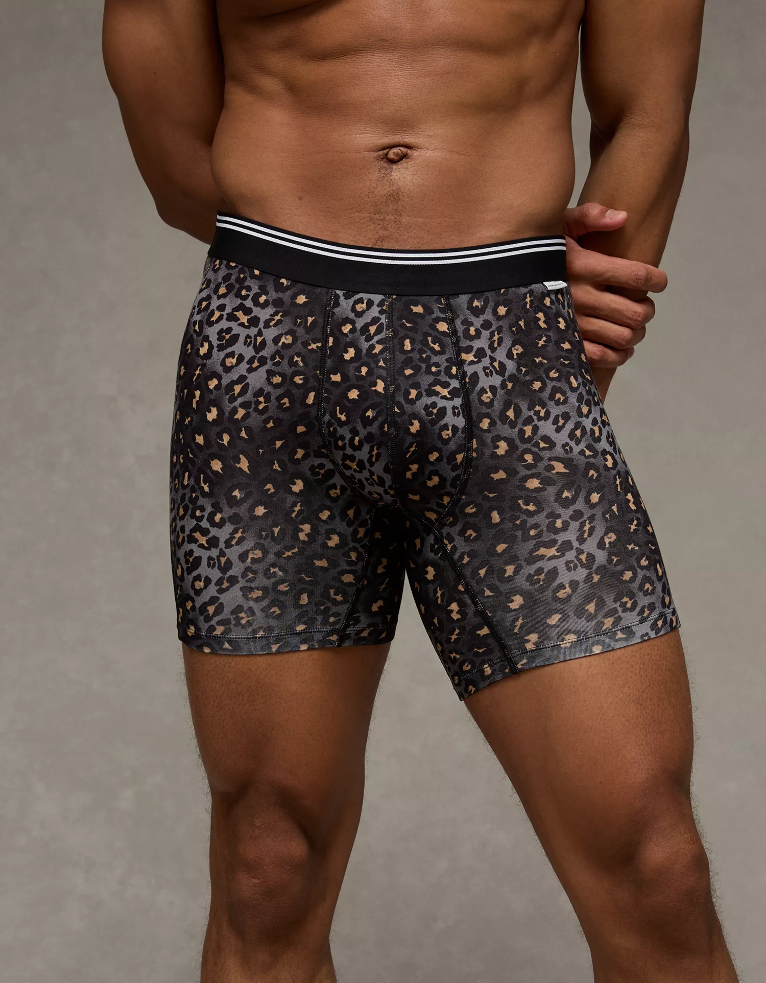AEO Men's Leopard Print 6" Ultra Soft Boxer Brief