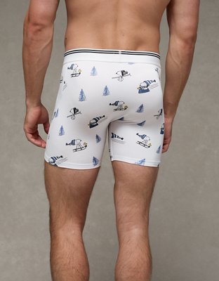 AEO Men's Snoopy Skier 6" Ultra Soft Boxer Brief