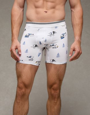 AEO Men's Snoopy Skier 6" Ultra Soft Boxer Brief