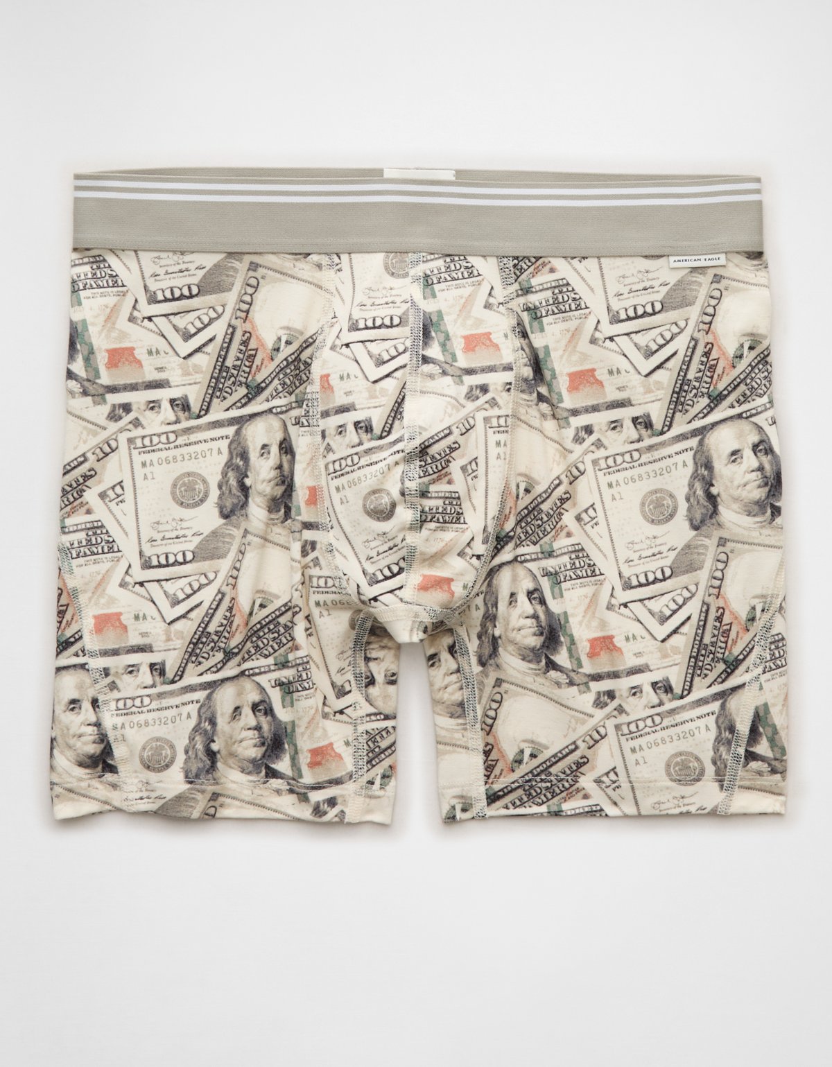 AEO Men's Dollar Bills 6" Ultra Soft Boxer Brief - image 3