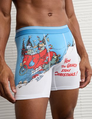 AEO Men's Grinch Sleigh 6" Ultra Soft Boxer Brief