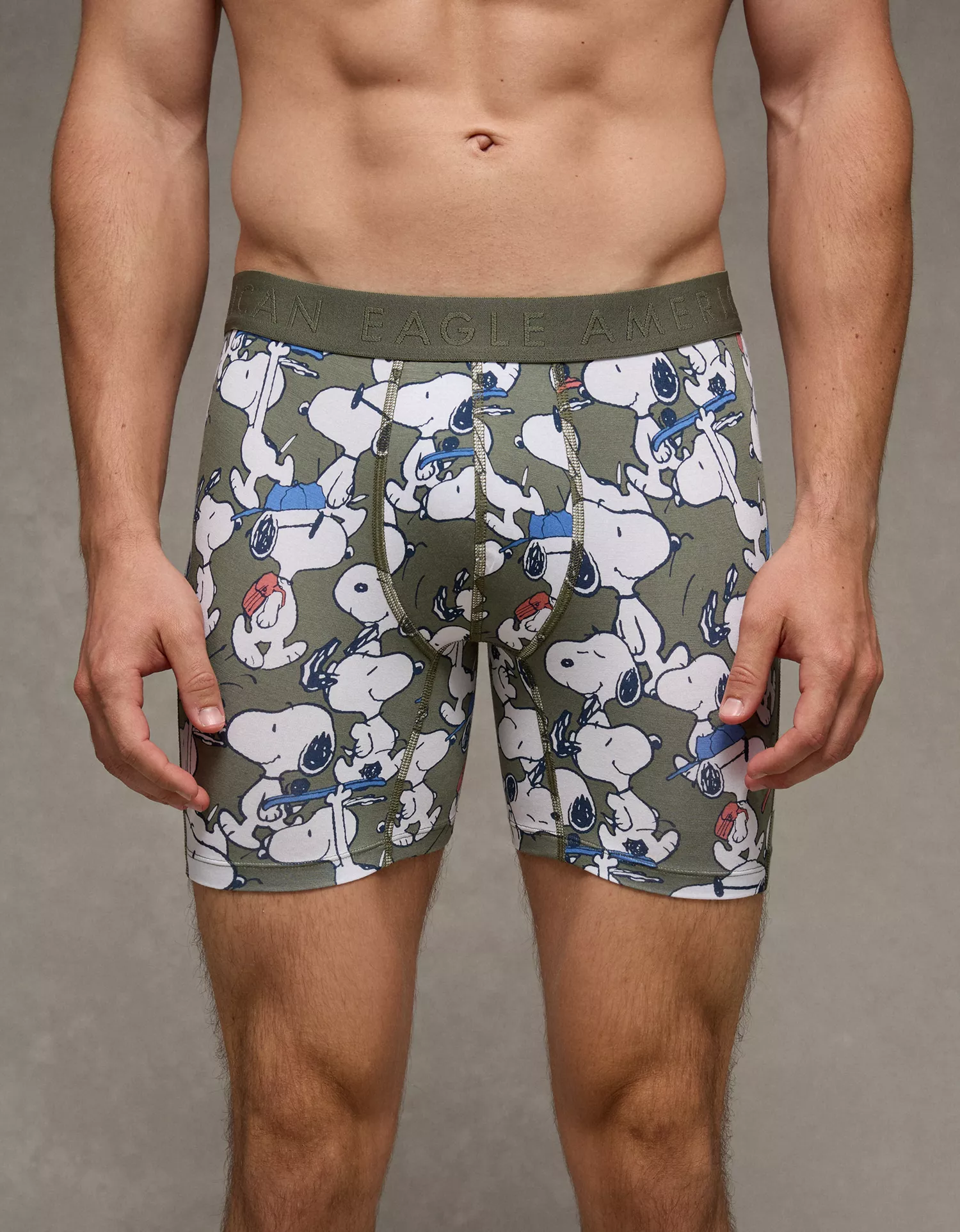 AEO Men's Snoopy 6" Ultra Soft Boxer Brief - thumbnail 6