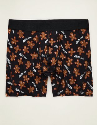 Трусы-боксеры AEO Gingerbread для мужчин — American Eagle, цвет: Чёрный — фото 3
