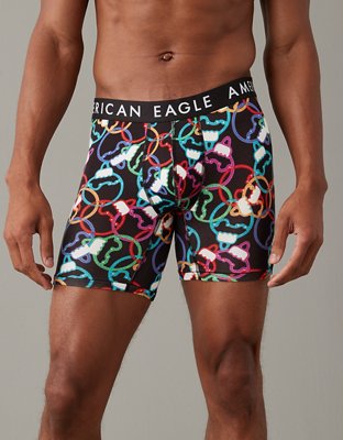 Buy American Eagle Men Black Neon Money 6 Inches Flex Boxer Brief at