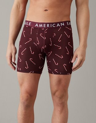 American Eagle Christmas Candy Cane Boxer Briefs Novelty Underwear