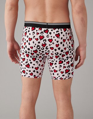 AEO Valentine Cheetah Hearts 6" Ultra Soft Boxer Brief