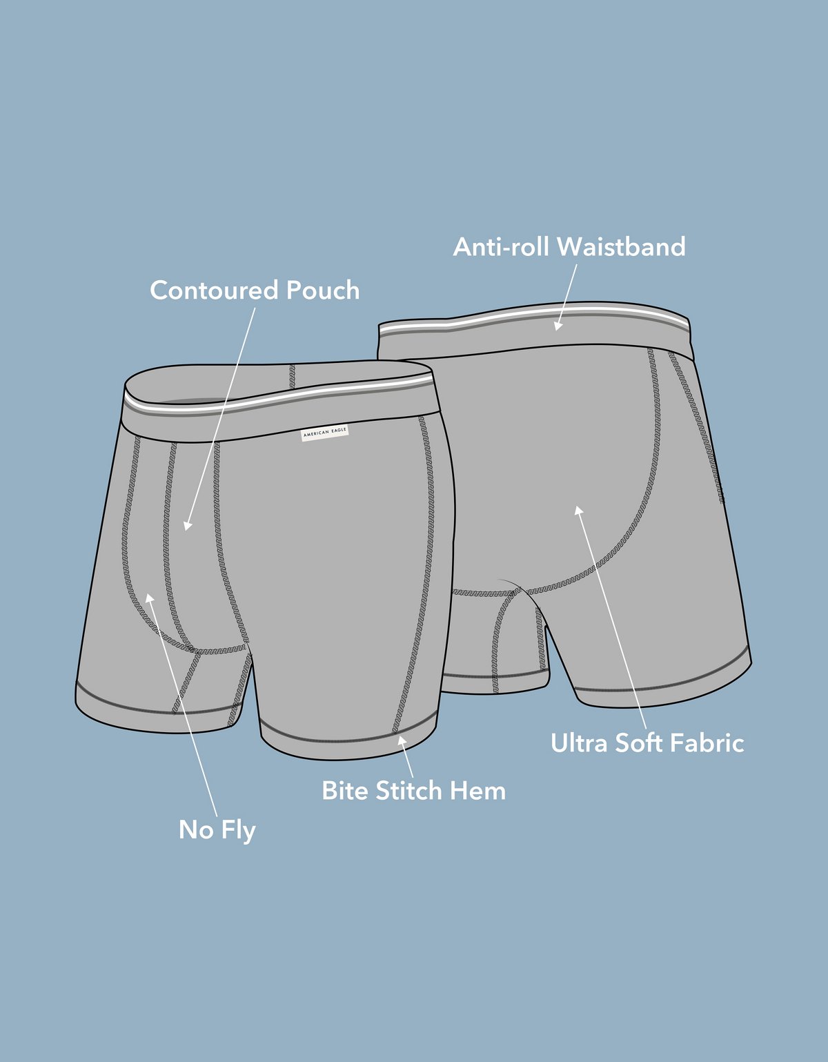 AEO Men's 6" Ultra Soft Boxer Brief 3-Pack - image 2