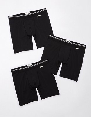 3-Pack of Fine Cotton Stretch Boxers in Dark Blue/White - in the