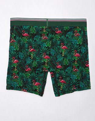 AEO Men's Tropical Flamingos 6" Ultra Soft Boxer Brief