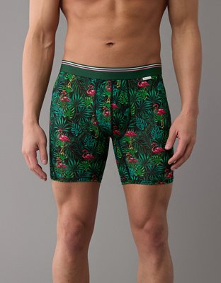 AEO Men's Tropical Flamingos 6" Ultra Soft Boxer Brief