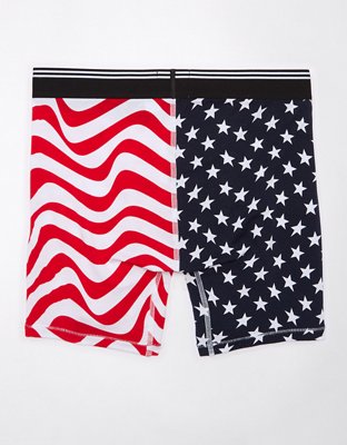 AEO Men's USA Stars & Stripes 6" Ultra Soft Boxer Brief