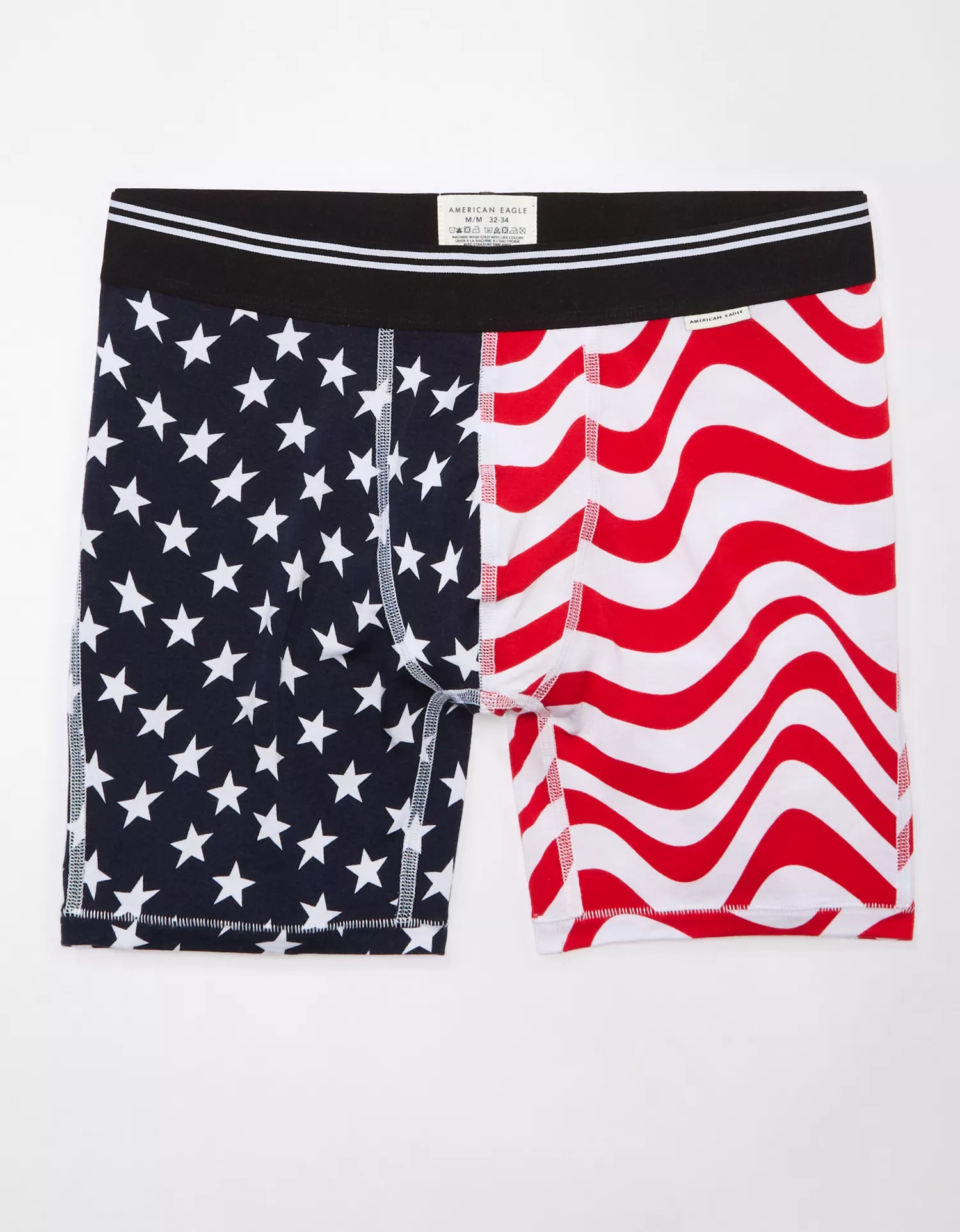 AEO Men's Stars & Stripes 6" Ultra Soft Boxer Brief - thumbnail 3