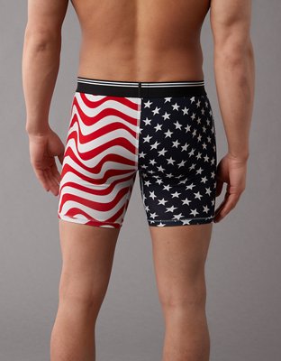 AEO Men's USA Stars & Stripes 6" Ultra Soft Boxer Brief